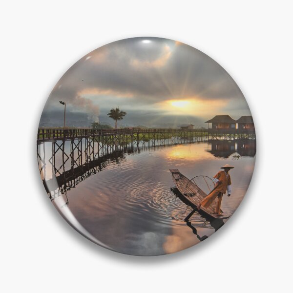 Item preview, Fisherman Inle Lake Myanmar designed and sold by Glynn  Lavender.