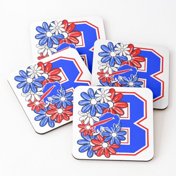 Item preview, Patriotic Floral Initial Letter Blue Red Design designed and sold by PhillipSm15263.