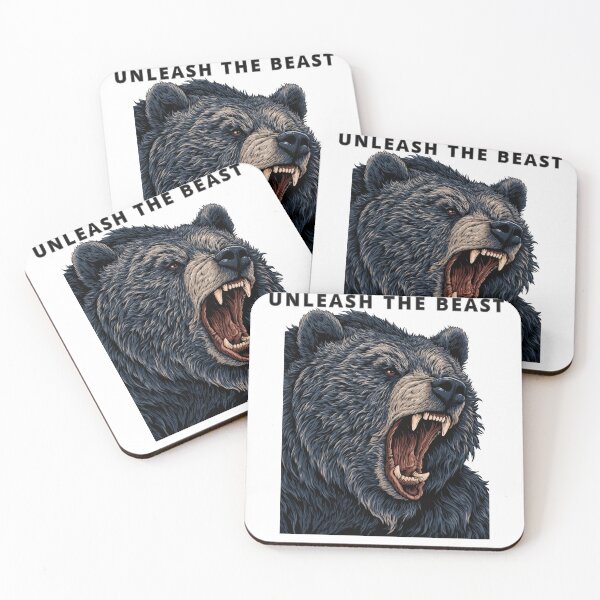 Item preview, Aggressive Roaring Grizzly Bear Head Sports Mascot designed and sold by TrendyGalaxy.
