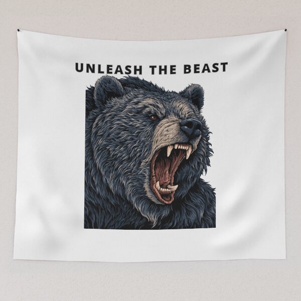 Item preview, Aggressive Roaring Grizzly Bear Head Sports Mascot designed and sold by TrendyGalaxy.