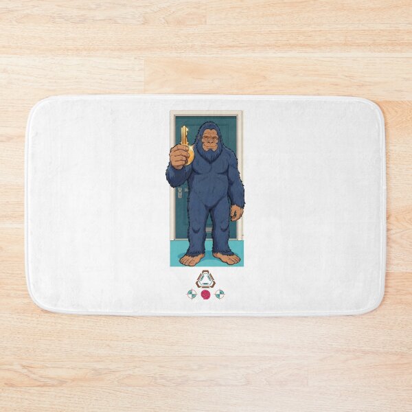 Item preview, Blue Bigfoot Holding a Golden Key to the Apartment designed and sold by Whimsy Trail Co.