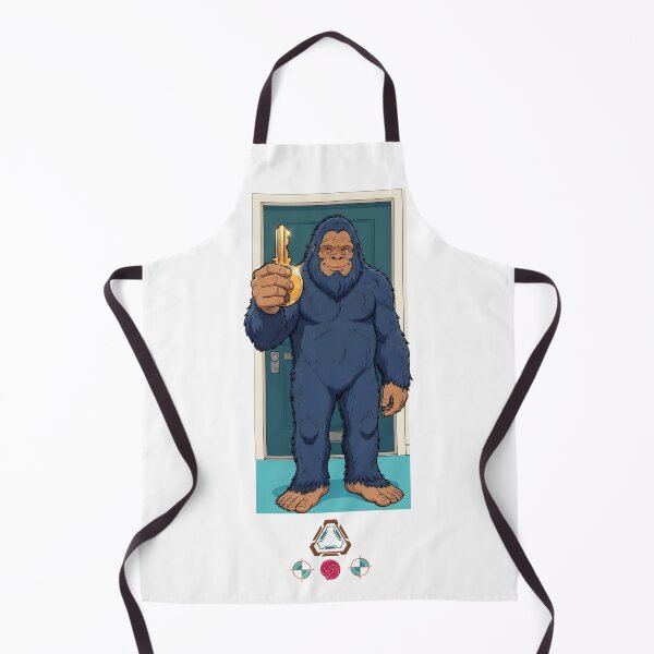 Item preview, Blue Bigfoot Holding a Golden Key to the Apartment designed and sold by Whimsy Trail Co.