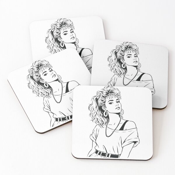 Item preview, Mujer a la moda de los 80 | Retrato vectorial retro vintage designed and sold by PixelBlob.