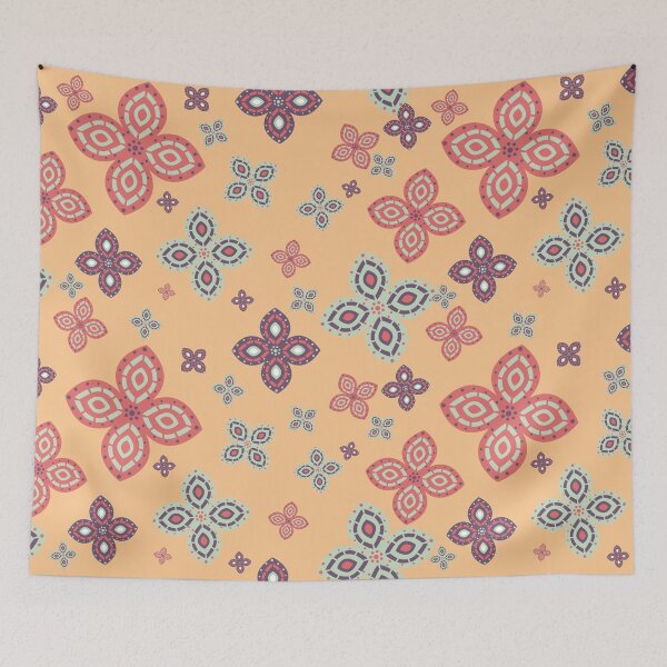 Item preview, Seamless Retro Bohemian Geometric Flower Pattern designed and sold by prapapon.