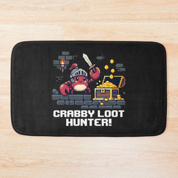 Item preview, Crabby Loot Hunter - Retro Gaming Pixel Art designed and sold by SplashTastic.