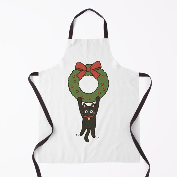 Item preview, Cute Black Cat Christmas Wreath | Funny Holiday Cat Lover designed and sold by LuloCreative.