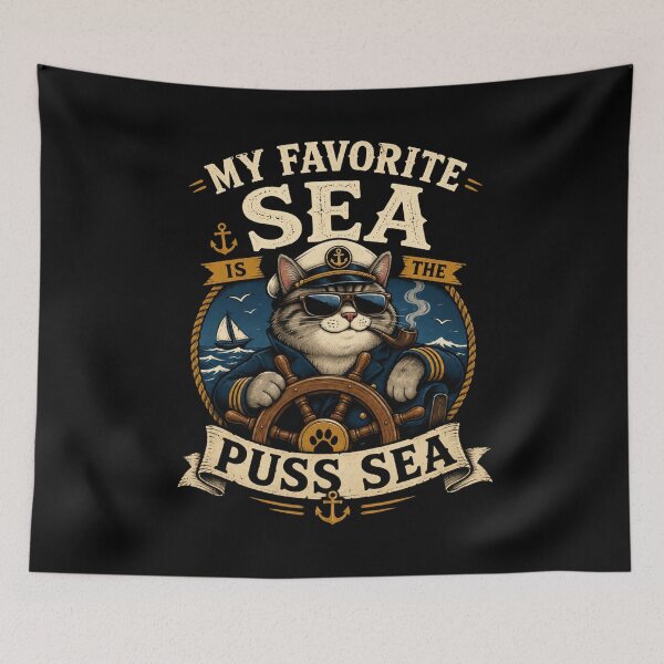 Item preview,  My  Favorite Sea is The Puss-Sea designed and sold by TheEndDesign.