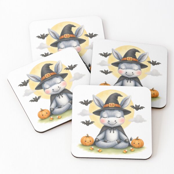 Item preview, Halloween Lotus Donkey in a Witch’s Hat designed and sold by YogiAnimalArt.