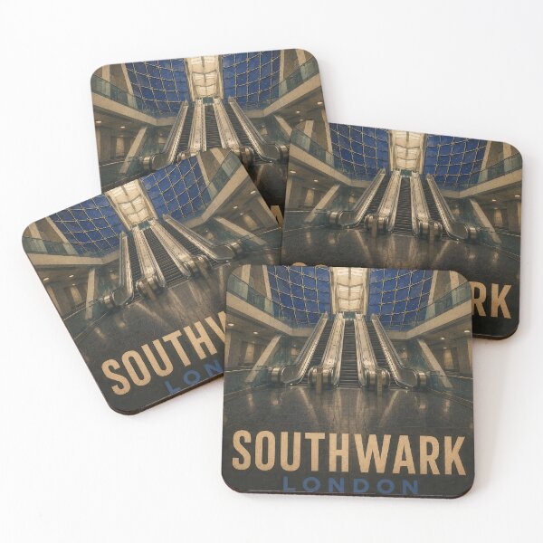 Item preview, Southwark Station - Vintage London Underground Poster designed and sold by Earth Celebration Designs.