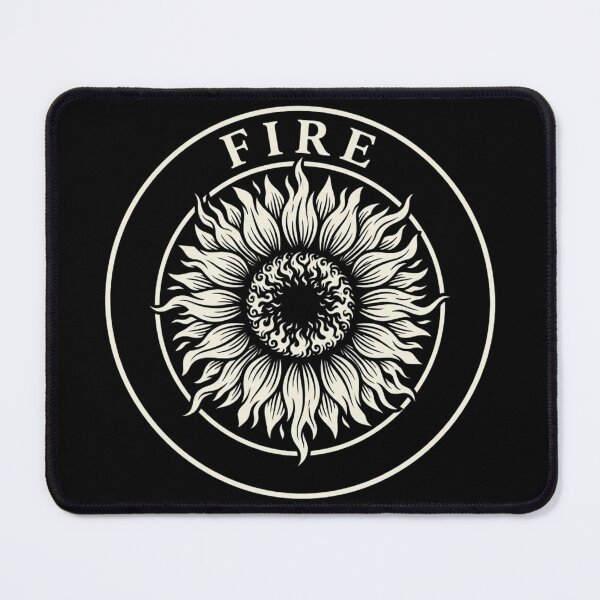 Item preview, Fire Element Sunflower Botanical Emblem T-Shirt designed and sold by KreatoLab.