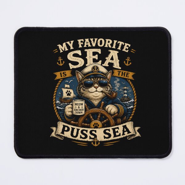Item preview, My Favorite Sea is The Puss-Sea designed and sold by TheEndDesign.