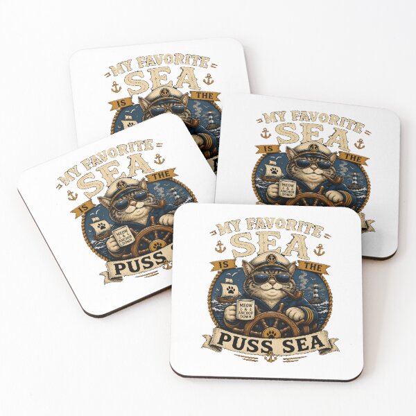 Item preview, My  Favorite Sea is The Puss-Sea designed and sold by TheEndDesign.
