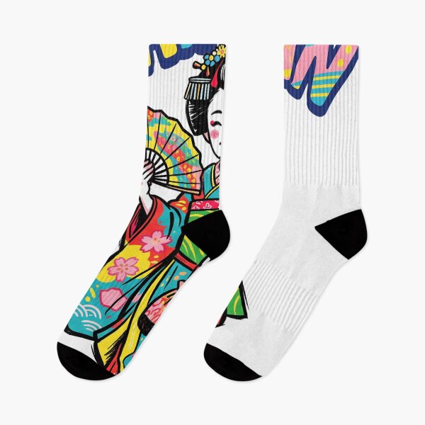 Item preview, Japanese Maiko in Bright Colors. designed and sold by whiteblackcat.