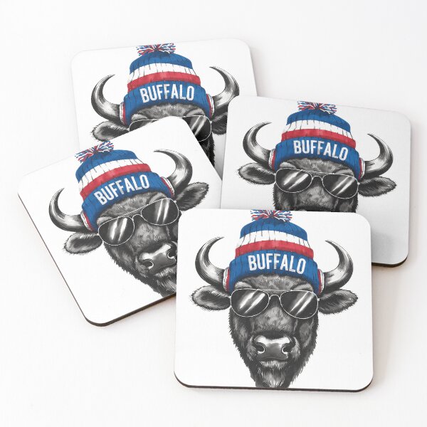 Item preview, Buffalo Warrior Bison Wearing American Winter Hat designed and sold by KurtKrueg88967.