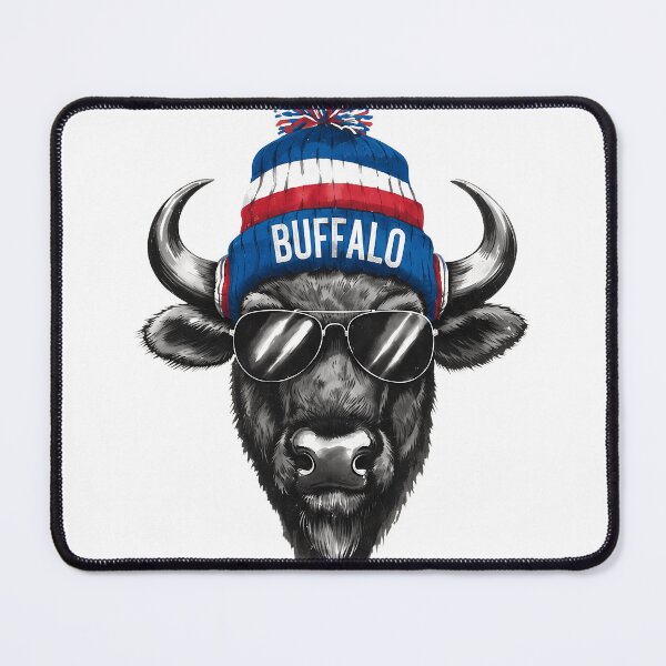 Item preview, Buffalo Warrior Bison Wearing American Winter Hat designed and sold by KurtKrueg88967.