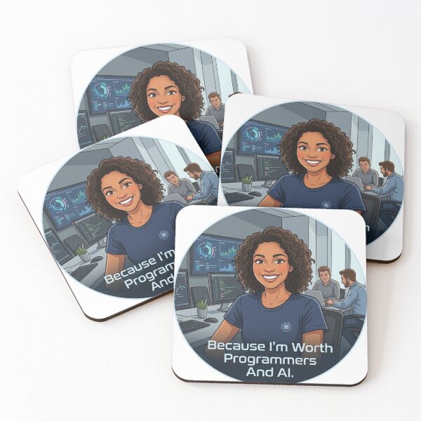 Item preview, Because I'm Worth Programmers And AI designed and sold by AllRoundTees.