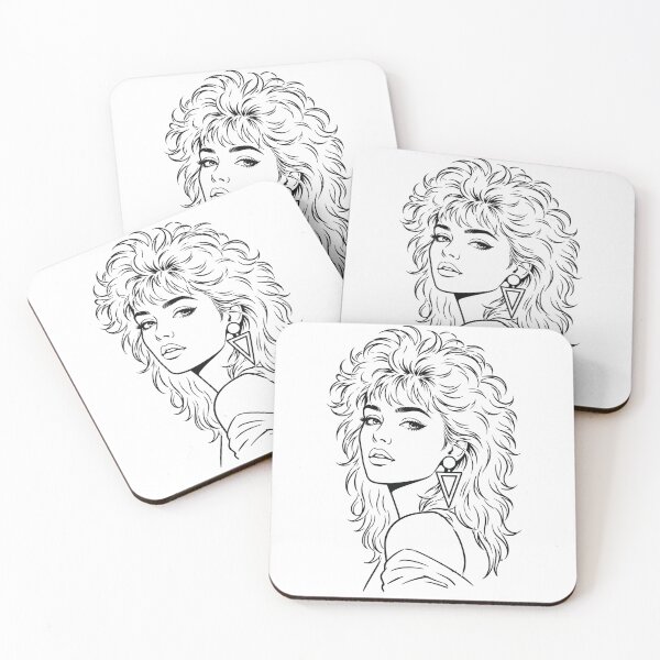 Item preview, 80s Fashion Woman | Retro Vintage Vector Portrait designed and sold by PixelBlob.