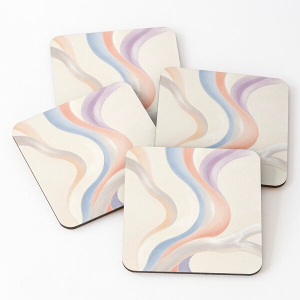 Item preview, Currents in Sapphire and Coral - Abstract Art designed and sold by EduMaru_Arts.