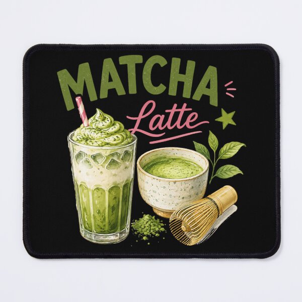 Item preview, Matcha Latte | Creamy Green Tea Café Illustration designed and sold by UUniqueIImprint.