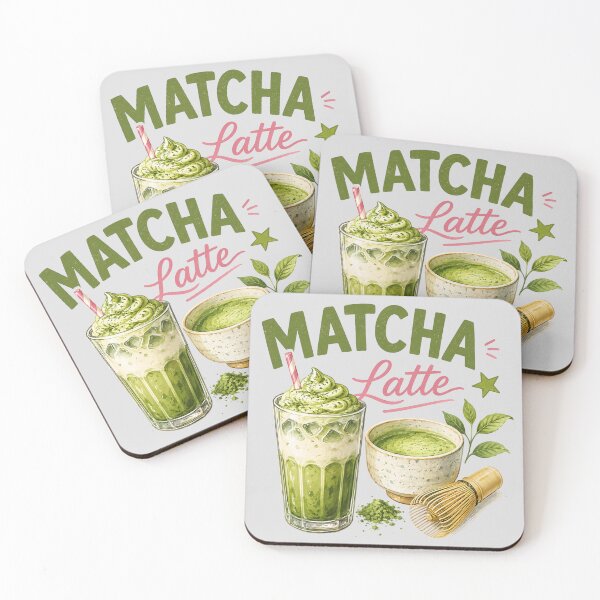 Item preview, Matcha Latte | Creamy Green Tea Café Illustration designed and sold by UUniqueIImprint.
