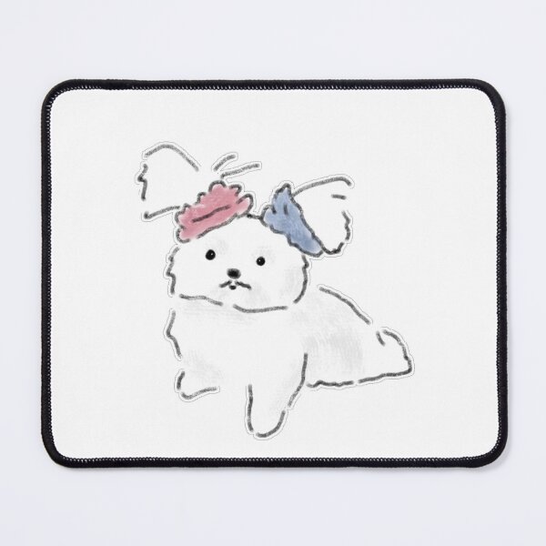 Item preview, Minimalist Fluffy Puppy with Colorful Ties designed and sold by raun.draw.