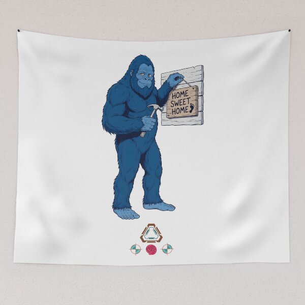 Item preview, Home Sweet Home - Blue Bigfoot Edition designed and sold by Whimsy Trail Co.
