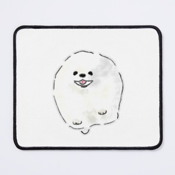 Item preview, Happy Fluffy White Pomeranian Sketch designed and sold by raun.draw.