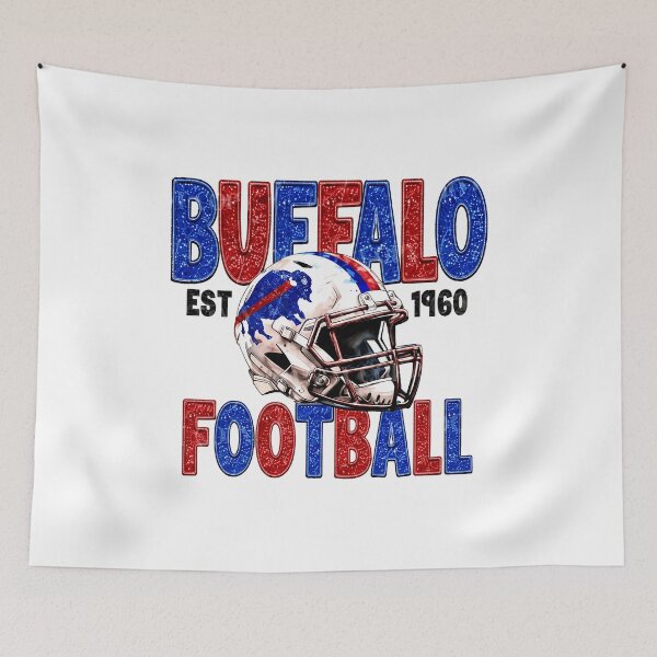 Item preview, Buffalo Football Vintage Helmet Team Pride Artwork designed and sold by ThomasBro30261.