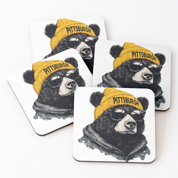 Item preview, Cool Pittsburgh Bear Wearing Winter Street Style designed and sold by AmyYu44086.