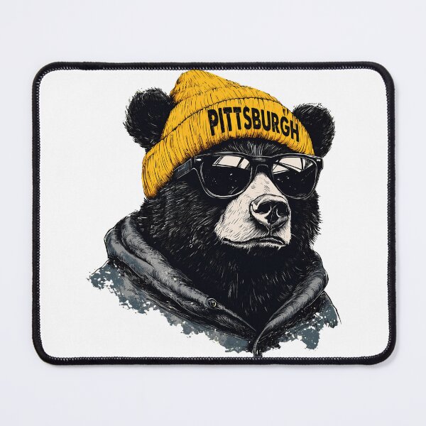 Item preview, Cool Pittsburgh Bear Wearing Winter Street Style designed and sold by AmyYu44086.