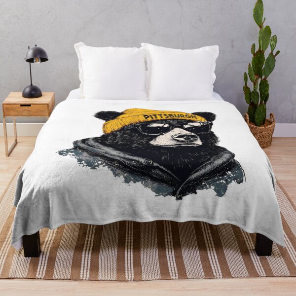 Item preview, Cool Pittsburgh Bear Wearing Winter Street Style designed and sold by AmyYu44086.