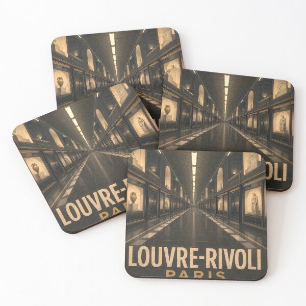 Item preview, Louvre–Rivoli Station – Vintage Paris Métro Poster designed and sold by Earth Celebration Designs.