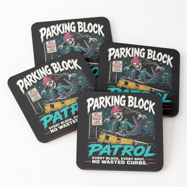 Item preview, Skateboard Skeleton Parking Block Patrol Skater designed and sold by markymaarty.