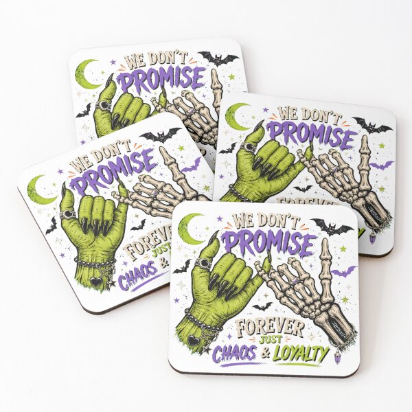 Item preview, We Don't Promise Forever Just Chaos & Loyalty Spooky Witch Skeleton Pinky Promise designed and sold by BumbleBloom7.