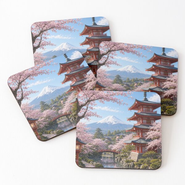 Item preview, Japanese landscape in spring designed and sold by rolfzogg.