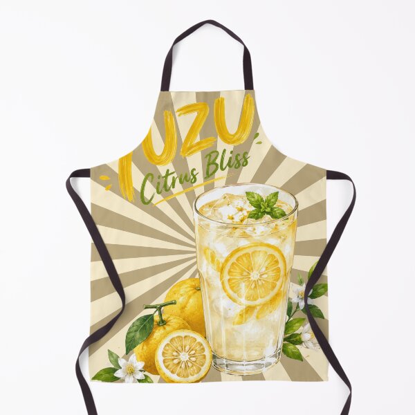 Aperçu de l'œuvre Yuzu Bliss | Boisson aux agrumes japonaise et illustration estivale rafraîchissante créée et vendue par UUniqueIImprint.