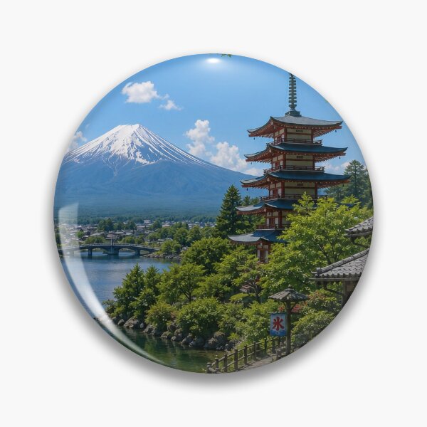 Item preview, Japanese landscape in summer designed and sold by rolfzogg.