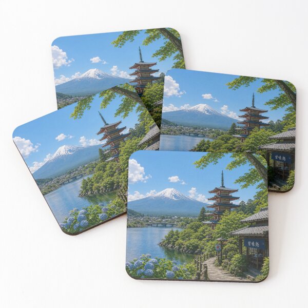 Item preview, Japanese landscape in summer designed and sold by rolfzogg.
