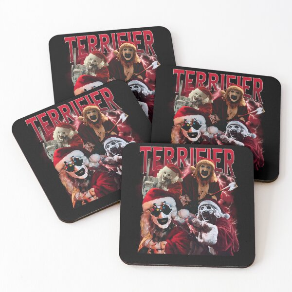 Item preview, Art The Clown Terrifier 3 Santa Christmas Horror Movie Poster designed and sold by RobynPeckArt.