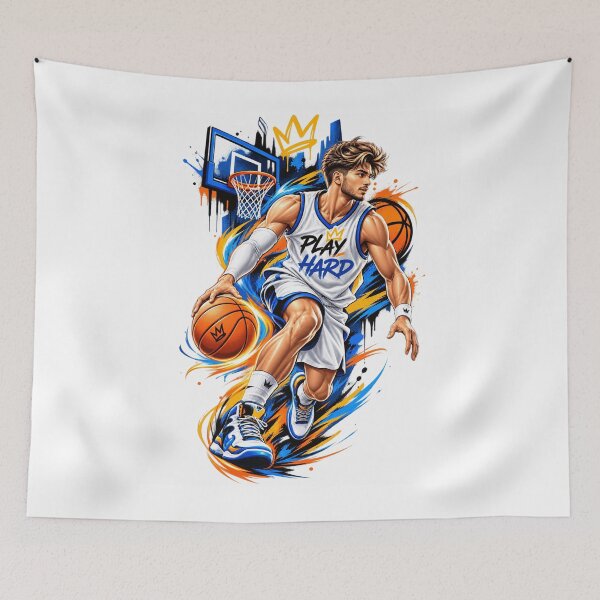 Item preview, ? Basketball / Sports Illustration – Play Hard! ? designed and sold by treandsart.