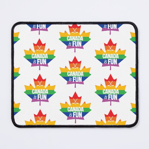 Item preview, Canada is Fun Rainbow Pride Maple Leaf Hockey designed and sold by Hakuna Ricotta.