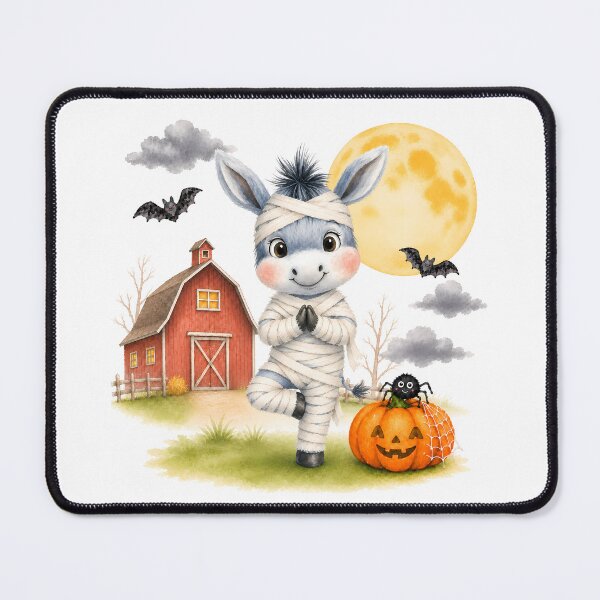 Item preview, Halloween Tree Pose Mummy Donkey designed and sold by YogiAnimalArt.
