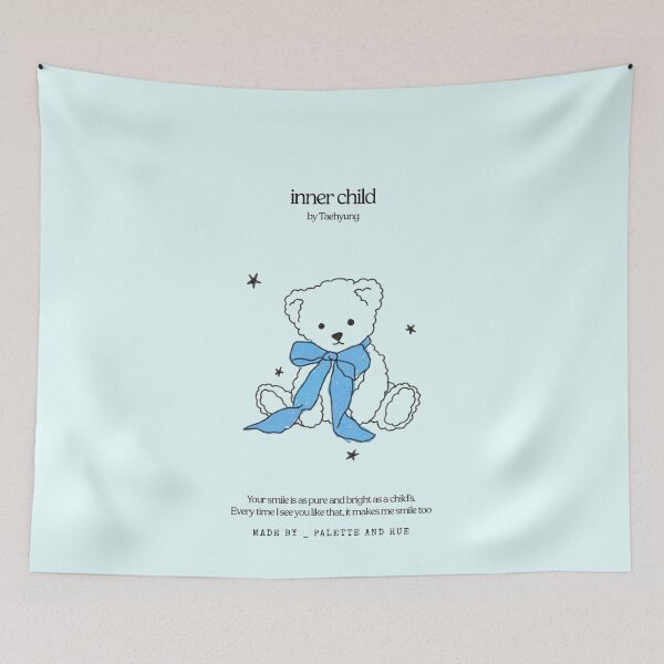Artikelvorschau, Das innere Kind von Taehyung – BTS V Blue Bear Ästhetik entworfen und verkauft von Palette & Hue.