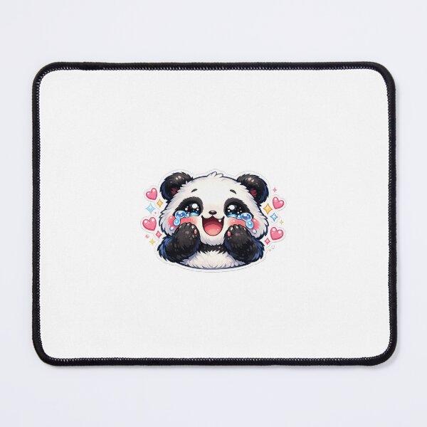 Item preview, Happy Crying Panda Sticker Kawaii Emotional Animal Meme for Gen Z & Panda Lovers designed and sold by CutePrintCorner.