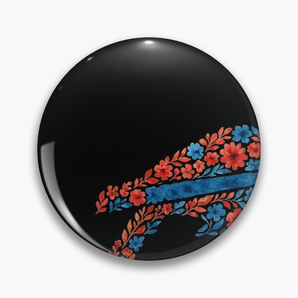 Item preview, Red Blue Floral Botanical Ribbon Art Design designed and sold by JohnMorga62369.