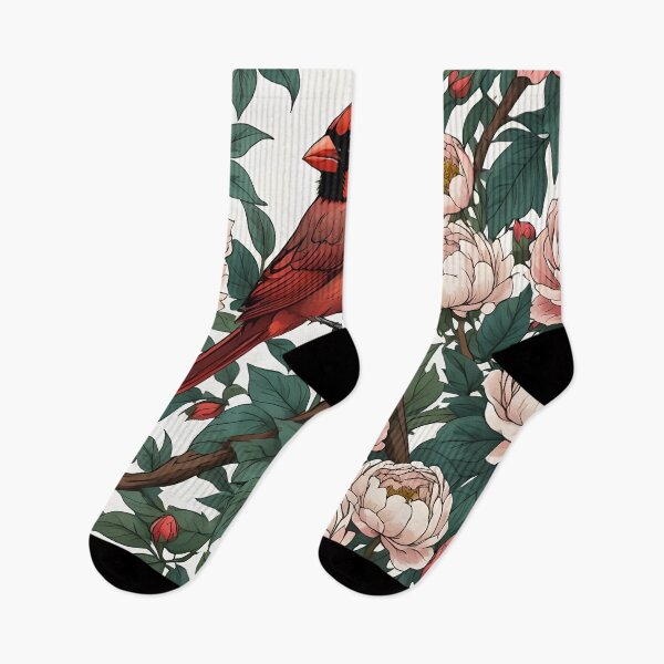 Item preview, Crimson Cardinal & Peony Garden designed and sold by taiche.