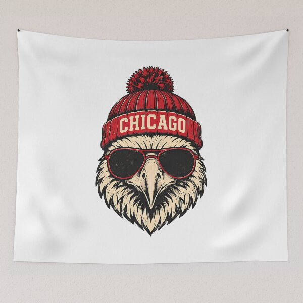 Item preview, Chicago Eagle Winter Hat Vintage Streetwear Artwork designed and sold by JudyJenni82877.