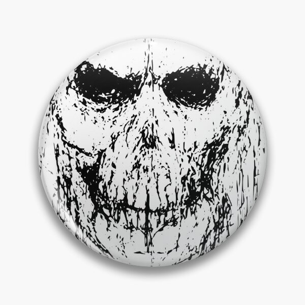 Item preview, Scratchy style skull designed and sold by LostintheLines.