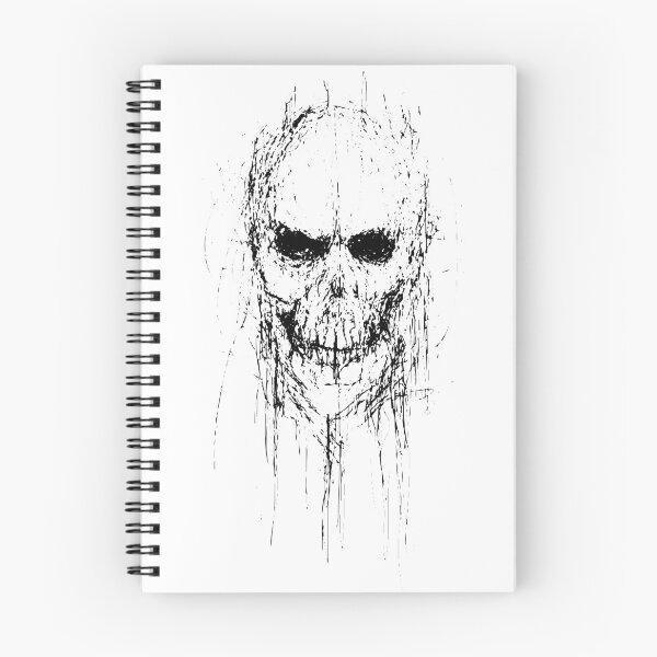 Item preview, Scratchy style skull designed and sold by LostintheLines.