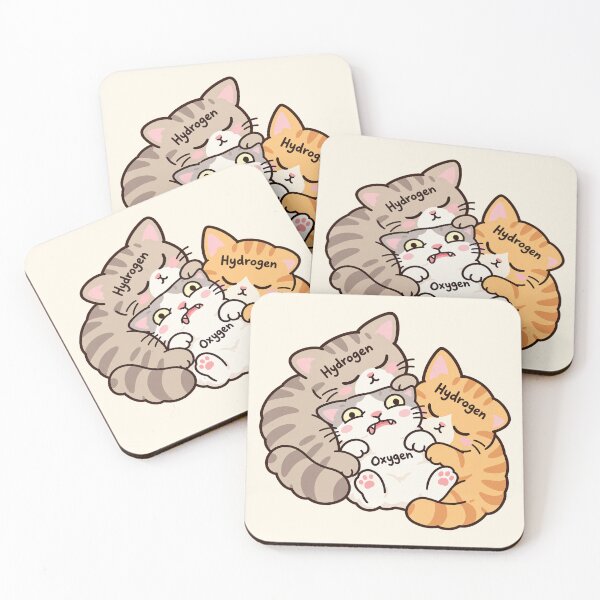 Item preview, Cute Water Molecule Chemistry Cats H2O Science designed and sold by EntropyThreads.